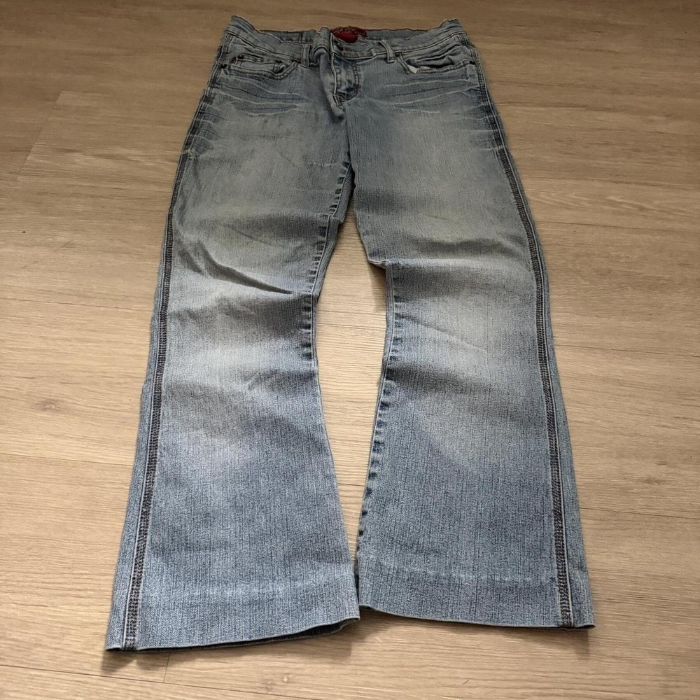 28x27 Blue Bootcut Flared Jeans Y2K 2000s